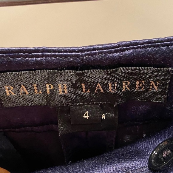 Navy Satin Ralph PANTS - Picture 5 of 6